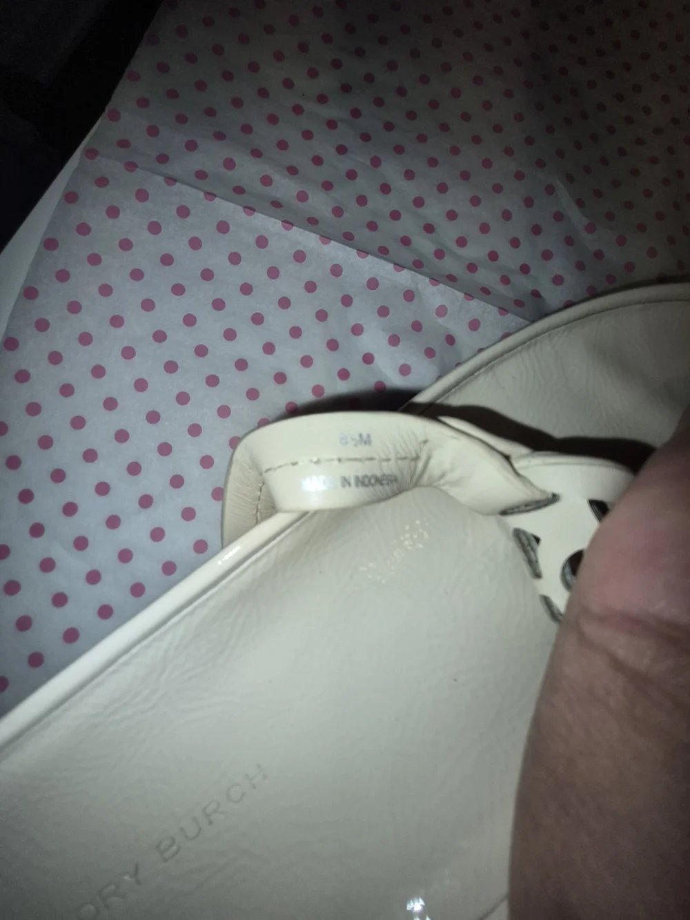 Girls White Logo-Accent Thong Sandals Size 8.5